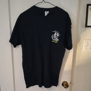 Yazbek | Navy Blue Short Sleeve Tee with Graphic